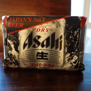 Asahi box laying on the side